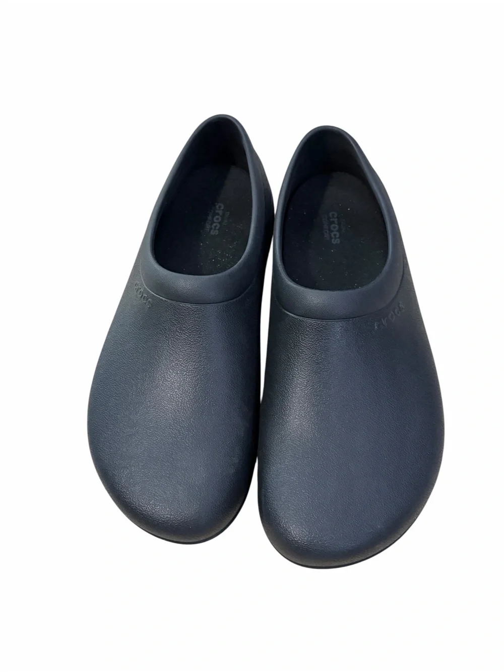 Crocs On-The-Clock Work Slip-On Clogs Mens 13 Black Rubber Shoes